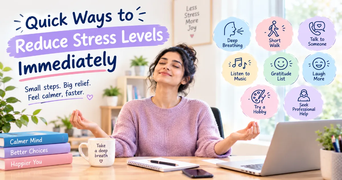 Quick ways to reduce stress levels immediately