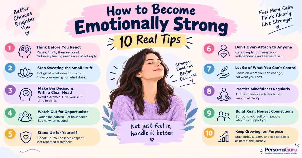 How to become emotionally strong with 10 real tips for emotional resilience, clear decisions, and healthy boundaries