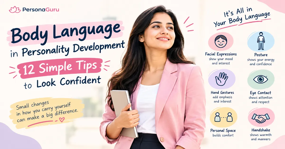 Body language in personality development with 12 simple tips to look confident