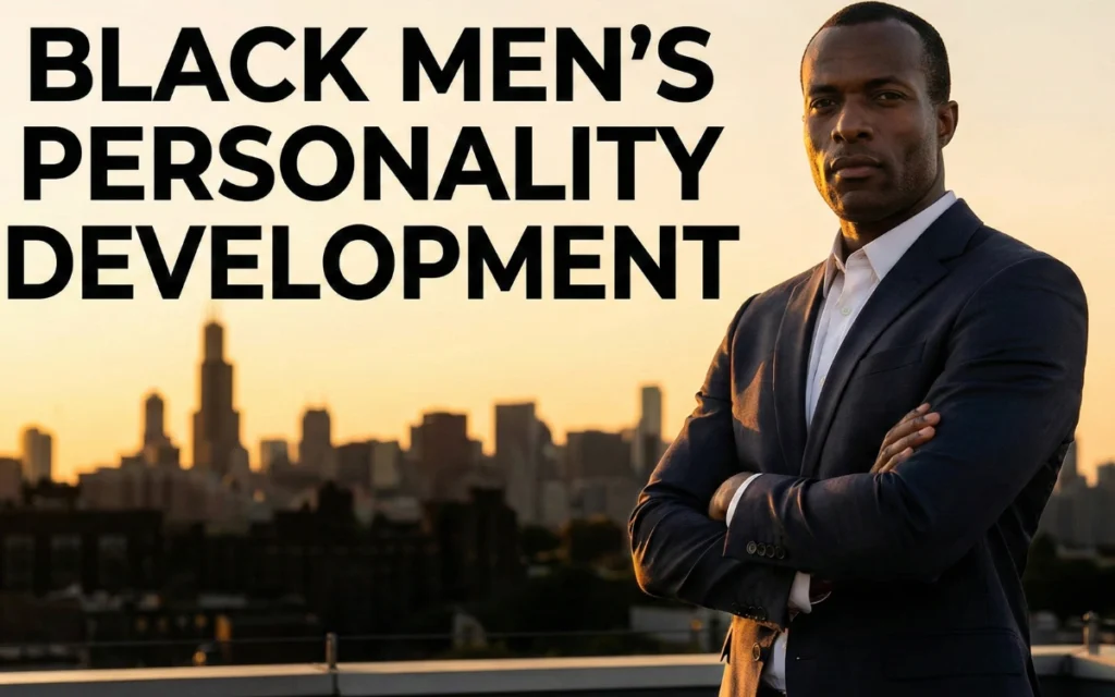 Confident black man representing personality development growth