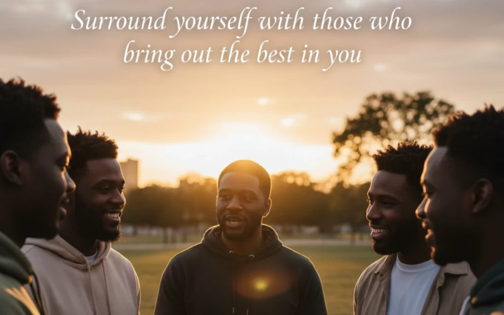 Black men community support growth quote
