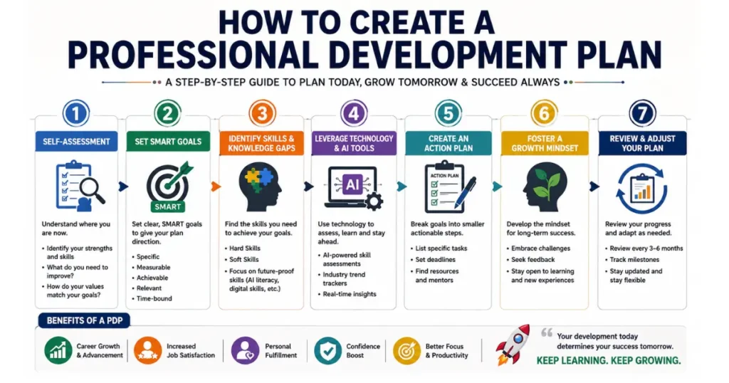 How to create a professional development plan with seven steps