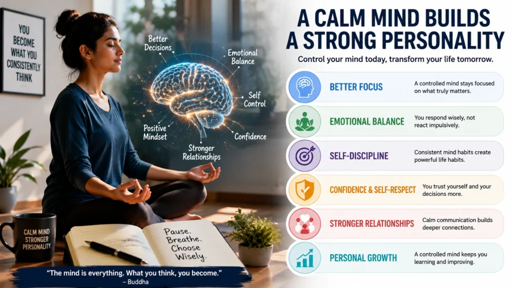 How controlling the mind builds a strong personality through focus, emotional balance, self-discipline, and personal growth