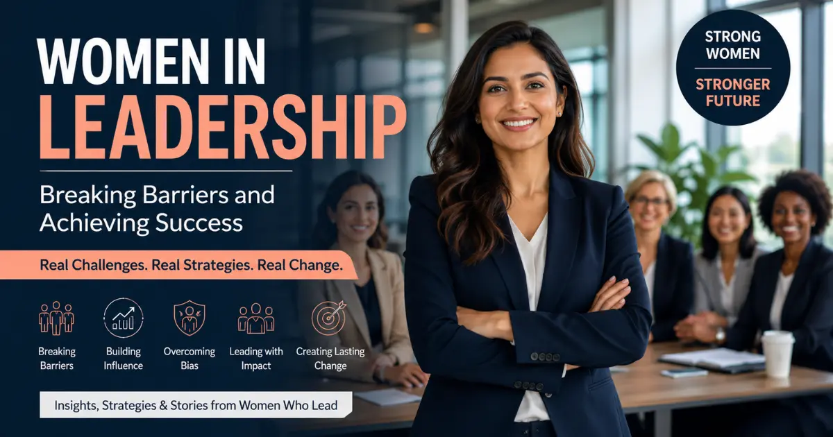 Women in leadership discussing strategy and breaking barriers in a modern corporate workplace