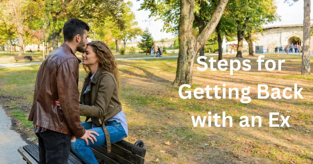 A tranquil scene illustrating two people engaged in a heartfelt conversation, symbolizing the journey of rebuilding trust and reconnecting emotionally after a breakup.