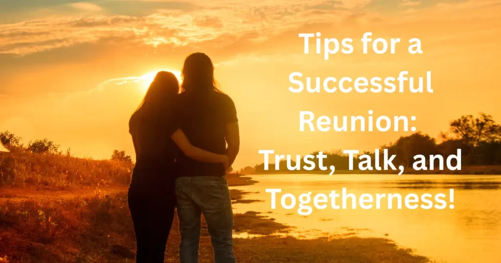 An inviting image of two individuals sharing a warm embrace, representing the joy and hope of reuniting after a breakup, emphasizing trust, communication, and togetherness.