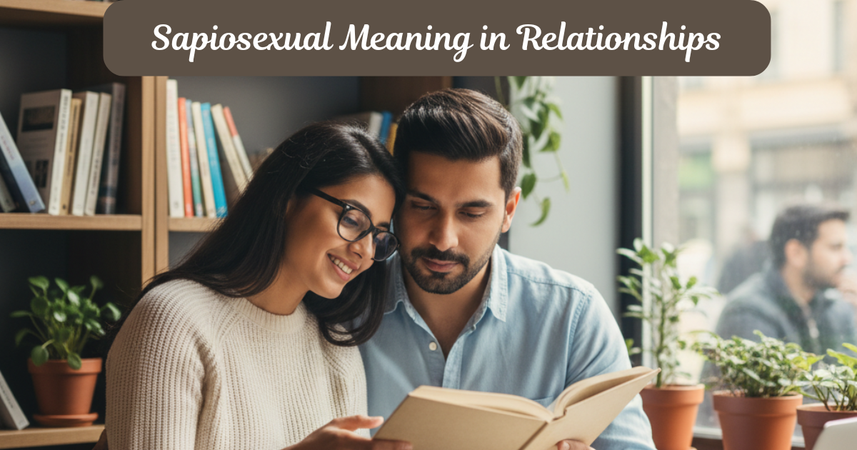 couple having an intellectual conversation over coffee, symbolizing sapiosexual attraction and deep connections in relationships