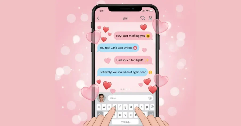 signs he likes you over text