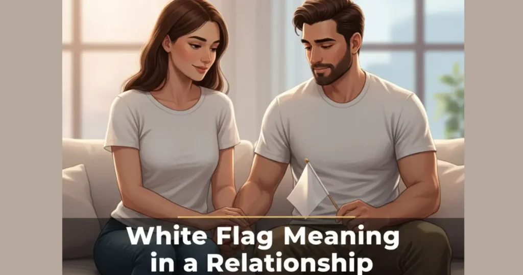 White flag meaning in a relationship showing a couple choosing peace, compromise, and emotional understanding after conflict