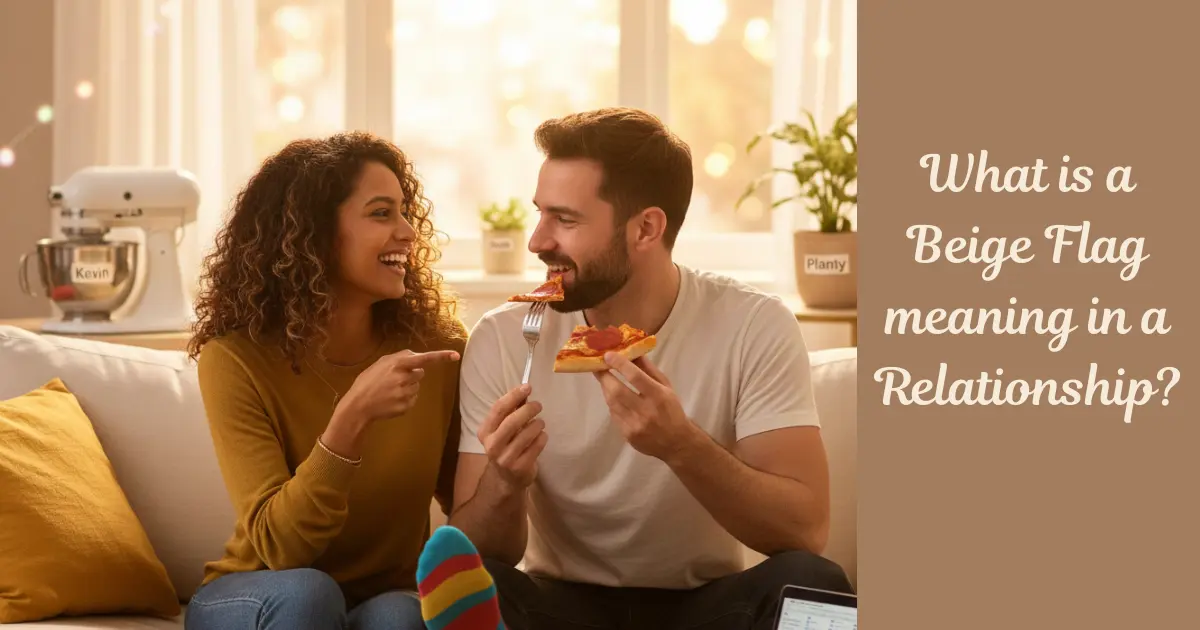 Happy couple, beige flag relationship example, quirky habits