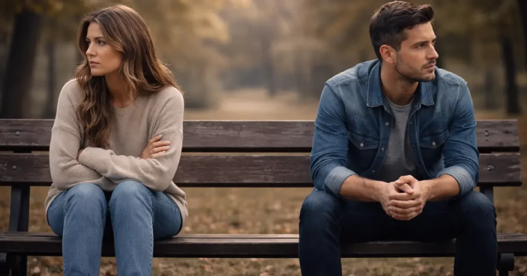 Couple showing emotional distance — signs of unhealthy relationship deal breakers