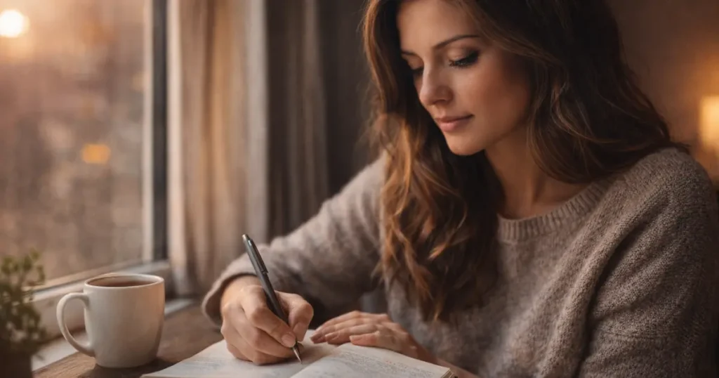 Woman journaling to identify her personal relationship deal breakers