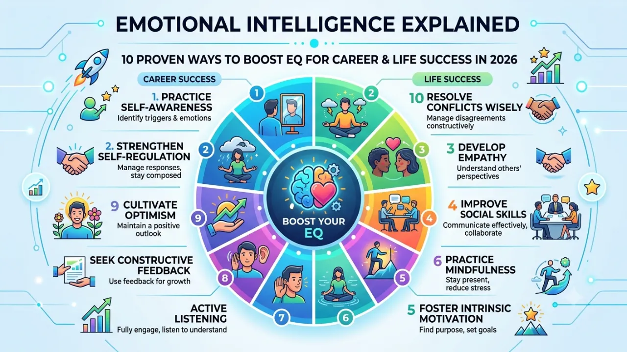 Emotional Intelligence Explained: 10 Proven Ways to Boost EQ for Career & Life Success in 2026