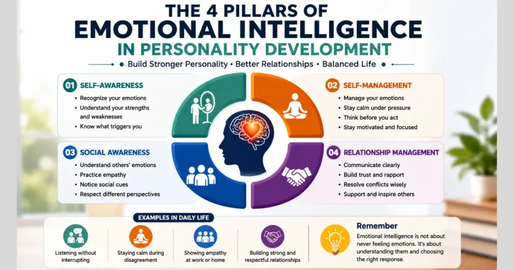 Four pillars of emotional intelligence in personality development