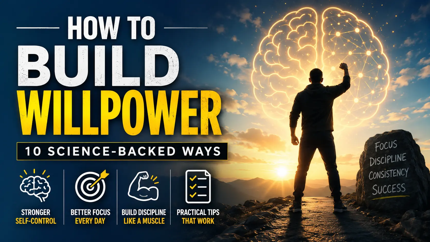 How to build willpower with science-backed strategies for stronger self-control, discipline, and daily habits