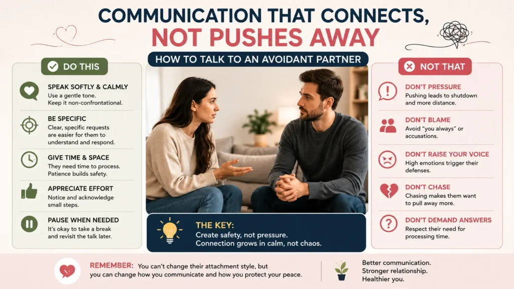 How to communicate with an avoidant partner using healthy communication tips, do's and don'ts, and practical relationship strategies