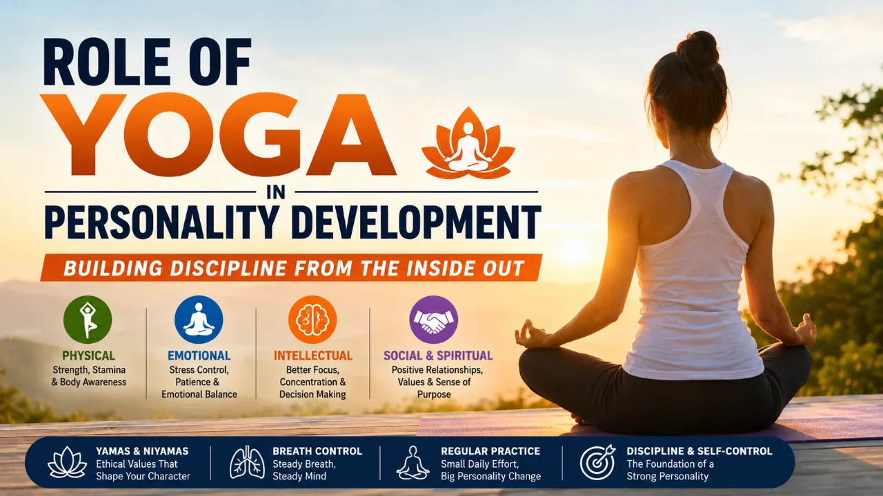 Role of yoga in personality development for discipline, self-control and emotional balance