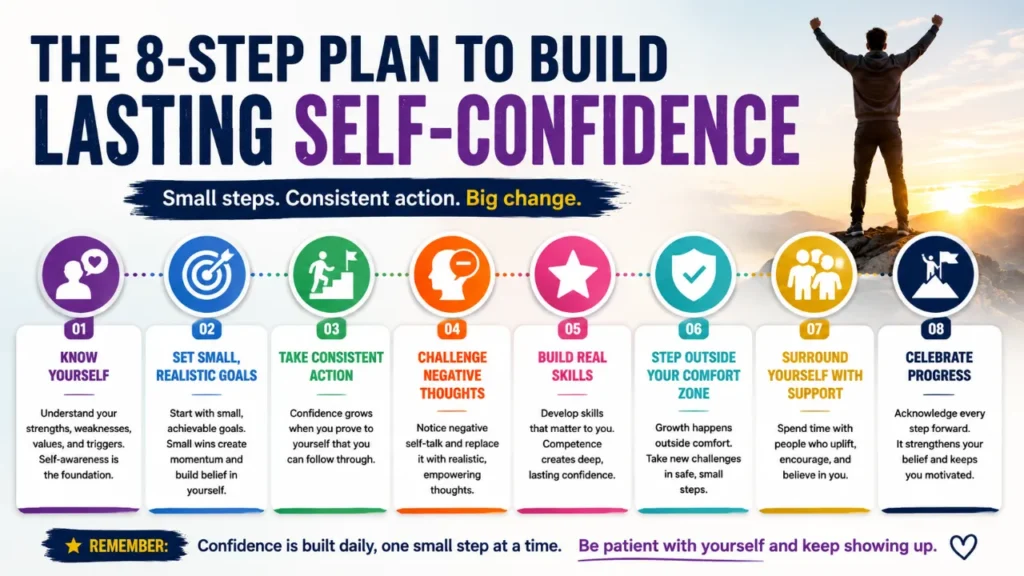 8-step self-confidence development plan for building lasting confidence