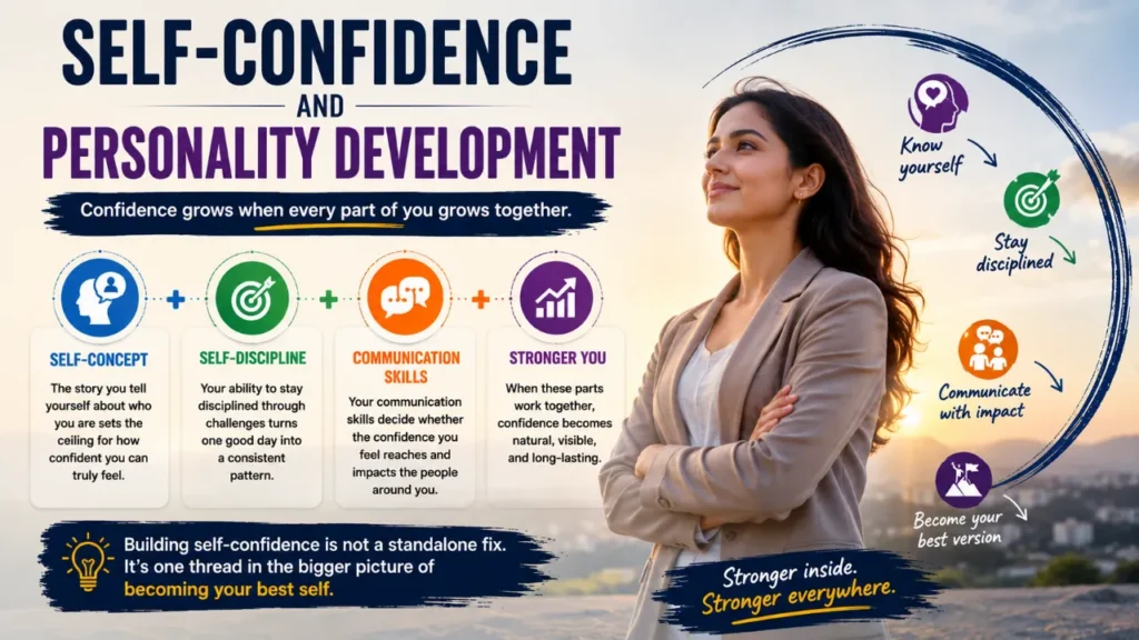 Self-confidence and personality development through self-concept, self-discipline, and communication skills