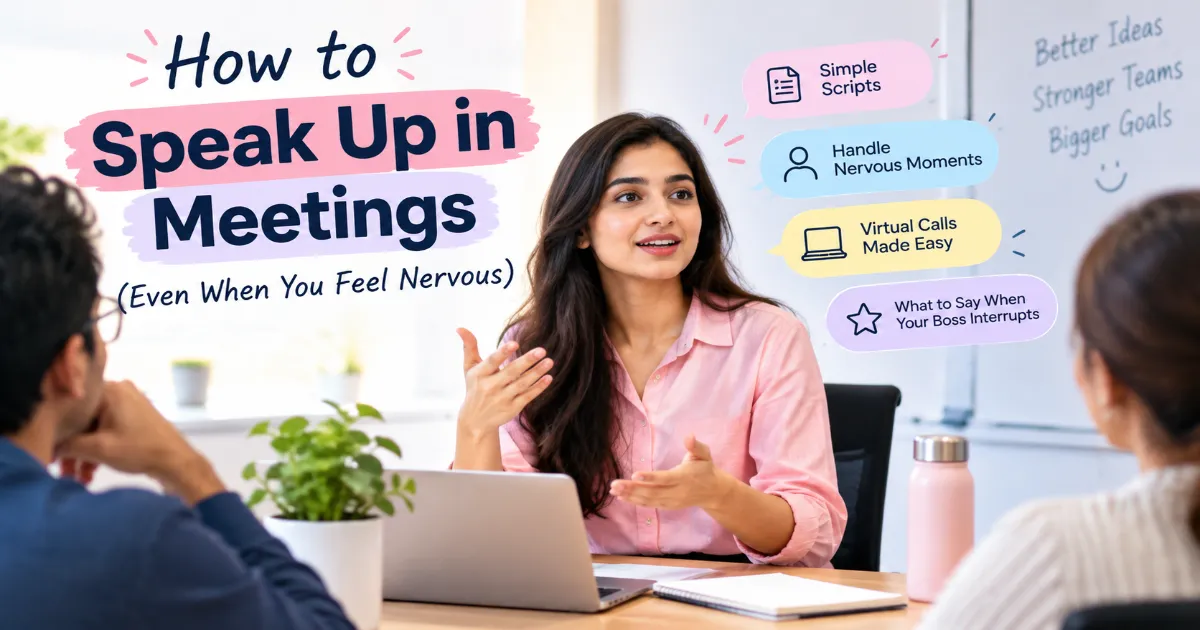 How to speak up in meetings with confidence