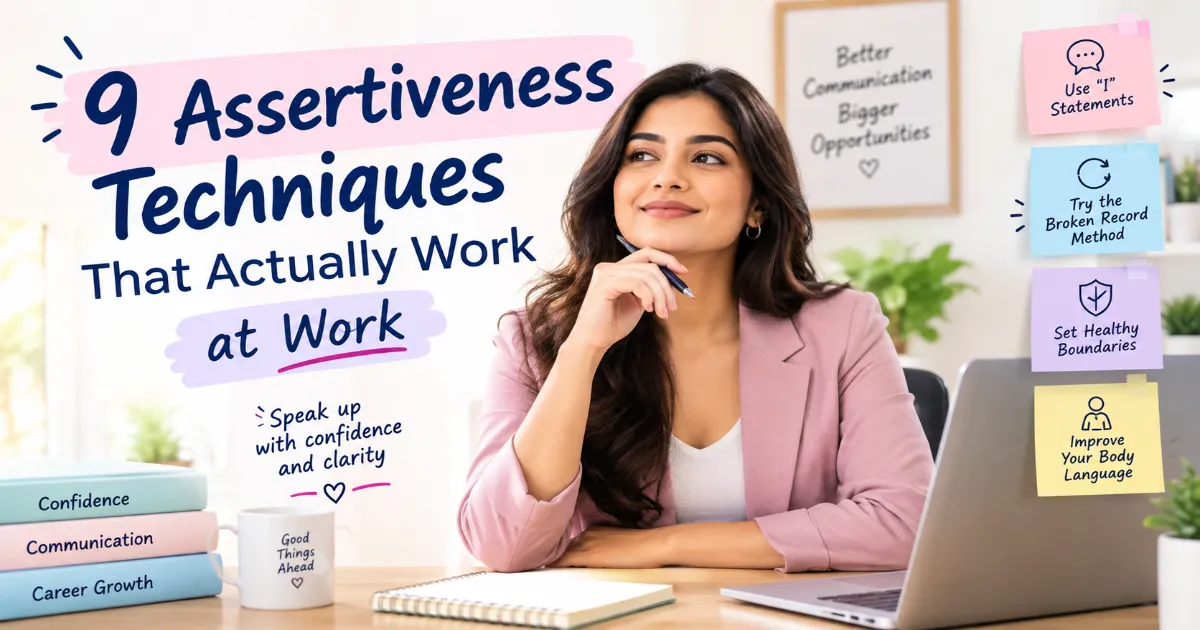 9 assertiveness techniques that actually work at work