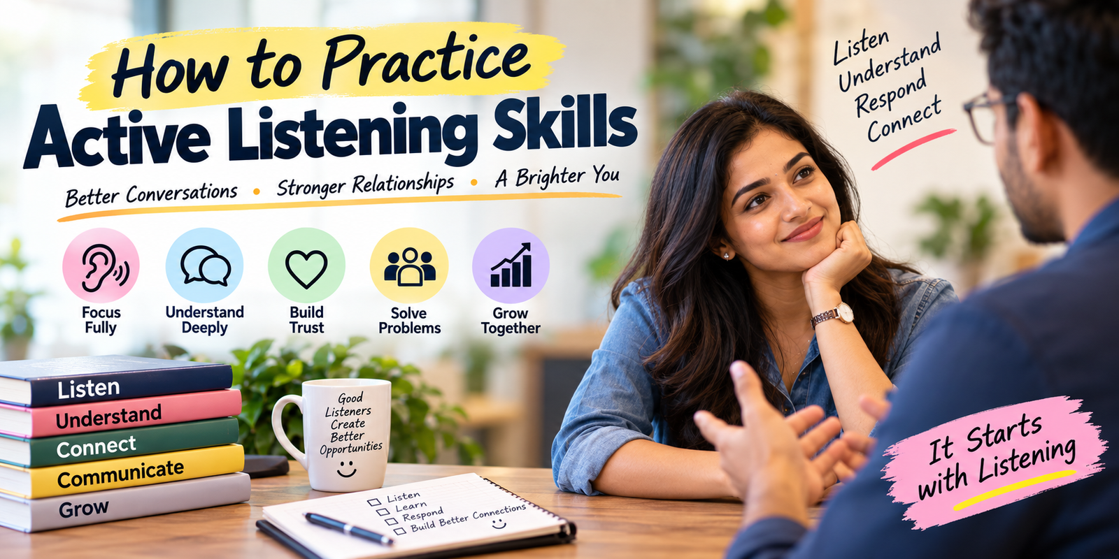 How to practice active listening skills for better conversations and relationships